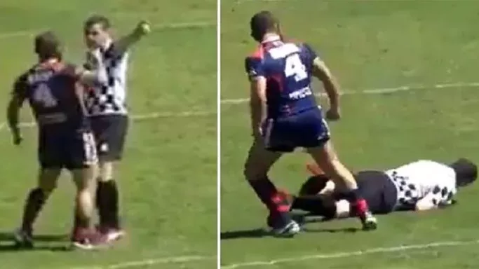 Rugby-Spieler schlägt Schiedsrichter K. o.