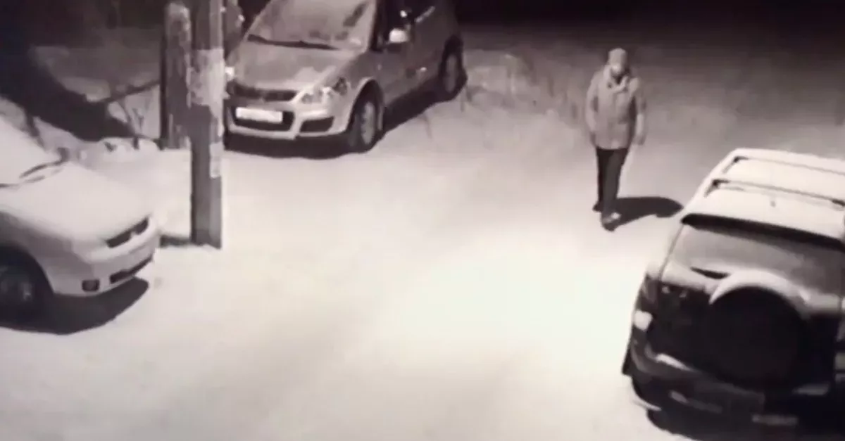 Russland: Betrunkener stolpert über Parkplatz, doch hinter dem Auto lauert etwas