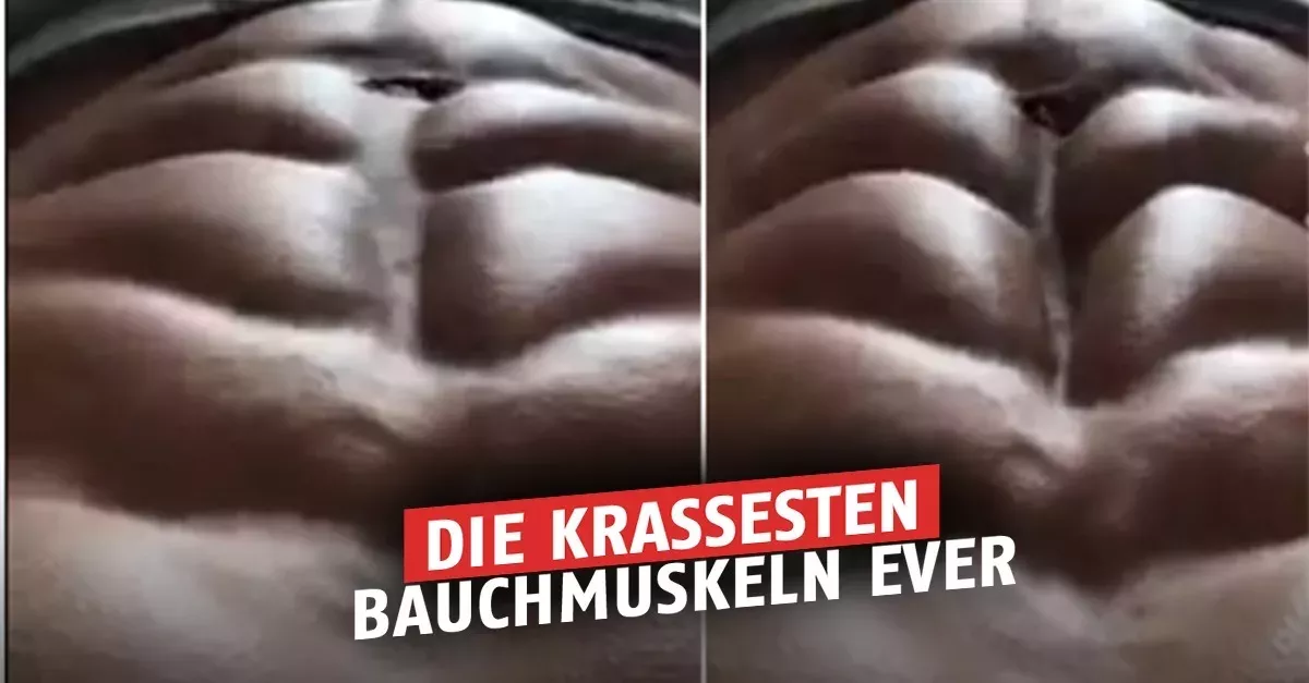 Die härtesten Bauchmuskeln, die ihr je gesehen habt! Was er damit macht, verschlägt euch die Sprache!
