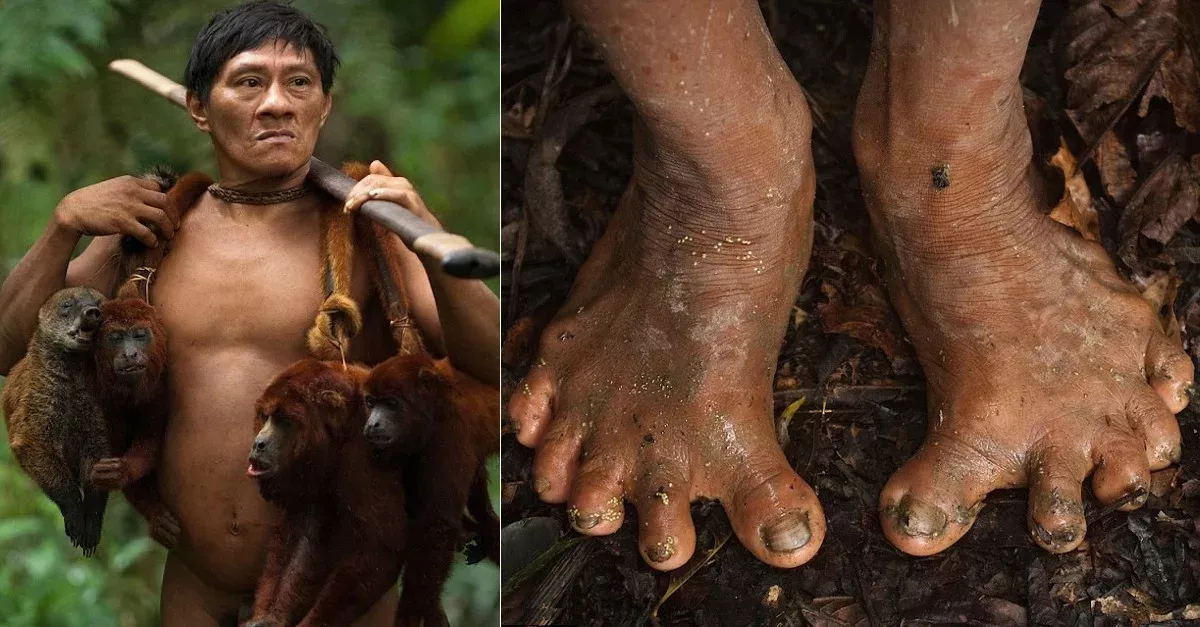 Ein Fotograf trifft auf einen amazonischen Stamm, der Affen jagt