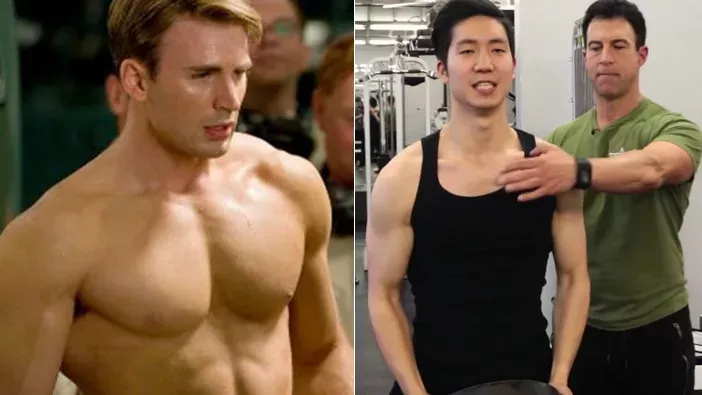 Sie sind total untrainiert und versuchen, das „Captain America"-Training zu schaffen
