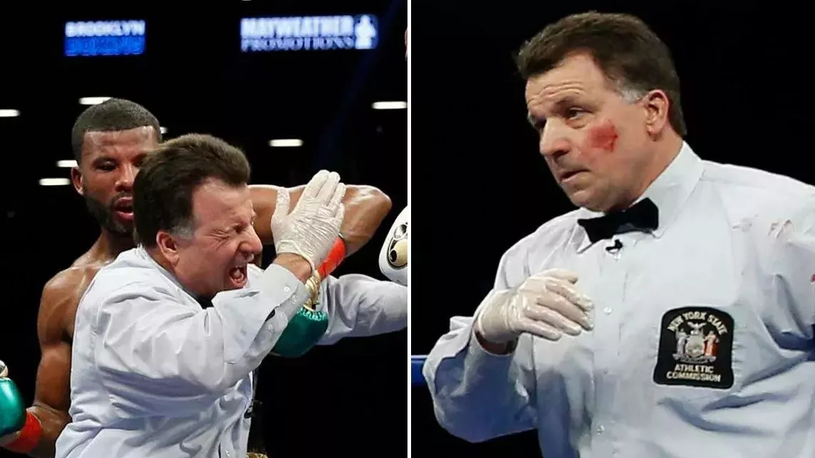 Kampfrichter kassiert einen enormen Haken bei dem Kampf zwischen DeGale und Jack!