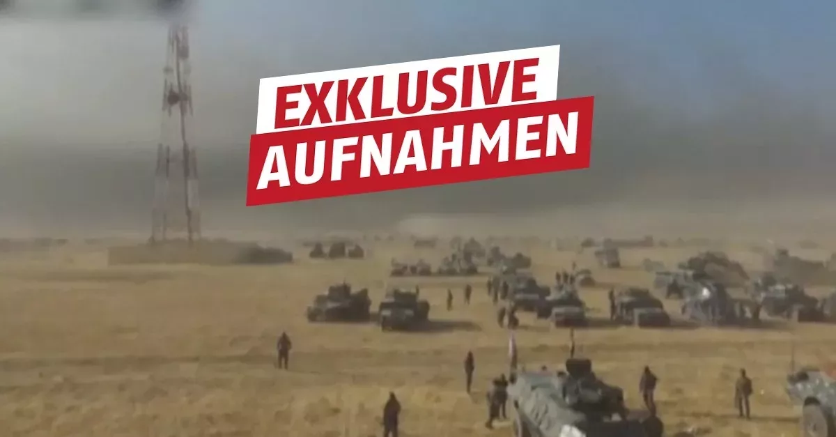 Angriff auf IS: Eine Drohne filmt die Vorbereitungen der irakischen Armee
