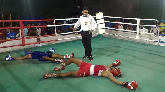 Boxen: Amateurkampf endet mit perfektem Doppel-K. o.!