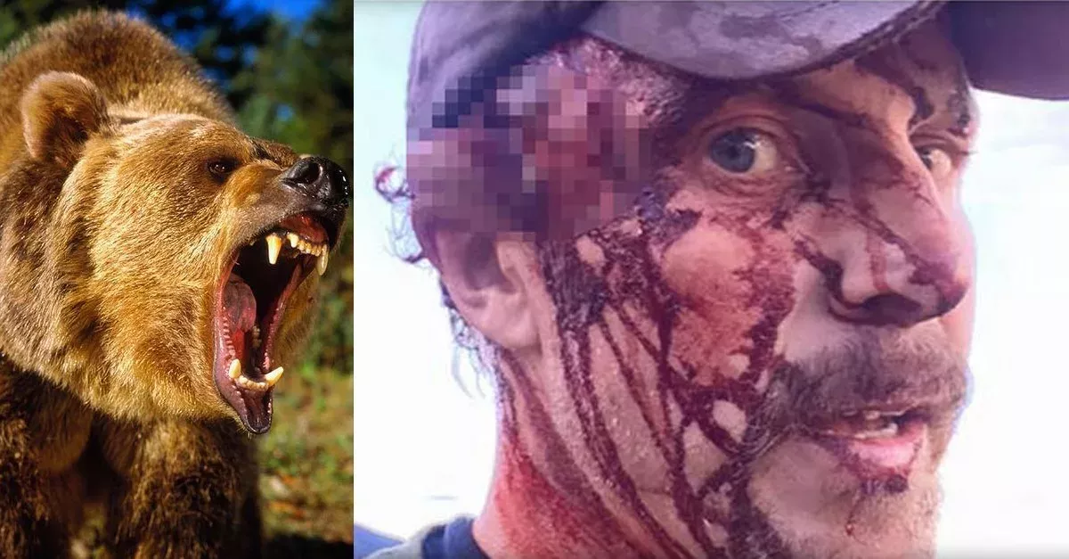 Ein Mann filmt sich blutüberströmt nach einem Grizzly-Angriff