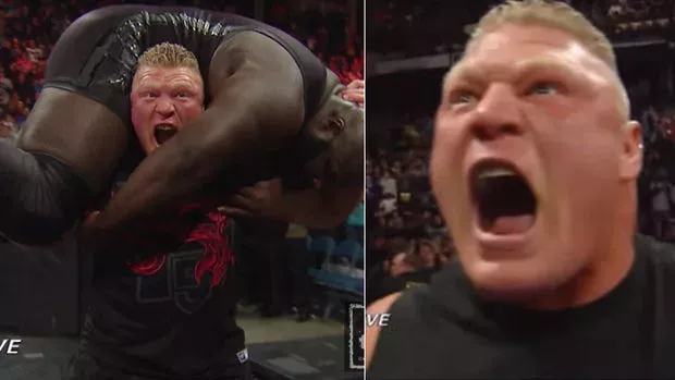 Brock Lesnar gibt seltsame Geräusche bei der WWE von sich