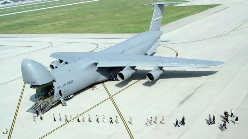 Die C-5 Galaxy ist das größte Transportflugzeug der US Air Force
