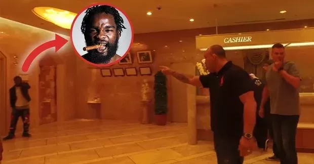Wanderlei Silva und Krazy Horse Benett werden in der Eingangshalle eines japanischen Hotels fast handgreiflich