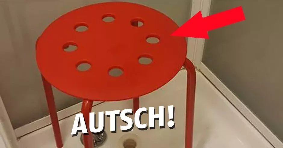 Er klemmt seinen Hoden in einem Ikea-Stuhl