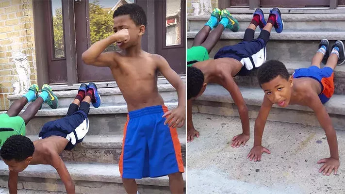Marlon Smith, "The Young Jamaican Trainer", hält sich mit nur 9 Jahren für einen Fitness-Coach