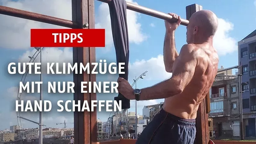 Die perfekte Technik für gute Klimmzüge mit einer Hand