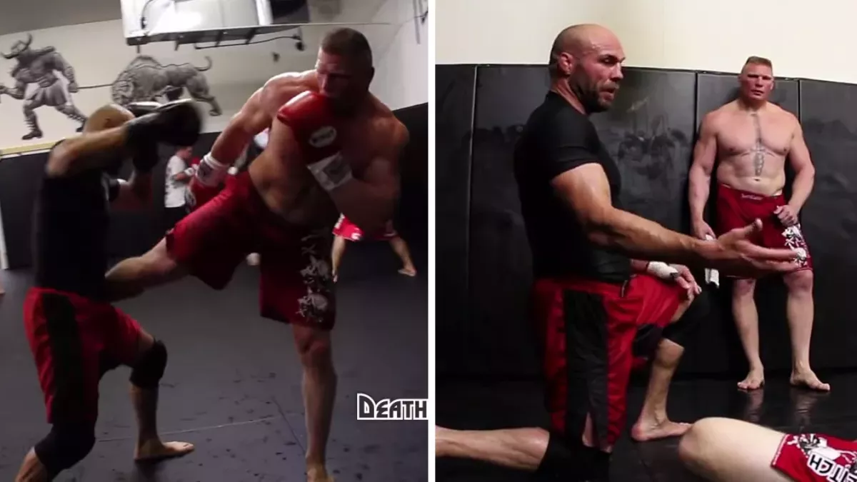 Brock Lesnar und Randy Couture trainieren zusammen