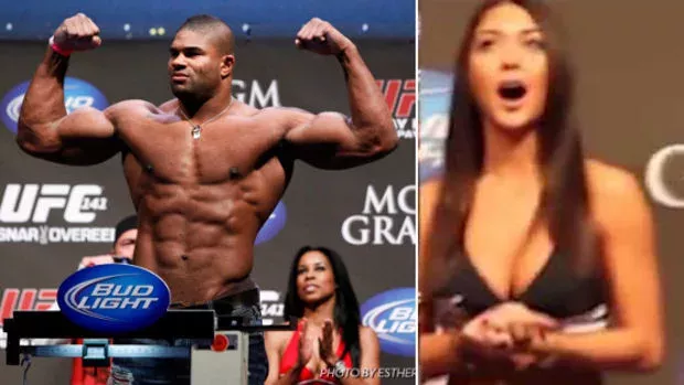 Arianna Celeste wird beim Wiegen von Alistair Overeem völlig verrückt