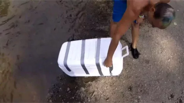 Seht euch an, was sie in dieser Kühlbox finden