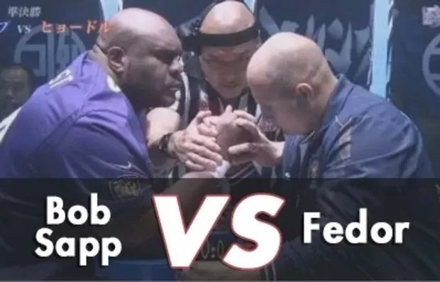 Armdrückwettkampf: Fedor Emelianenko, Bob Sapp, Le Banner und andere beim Armdrücken