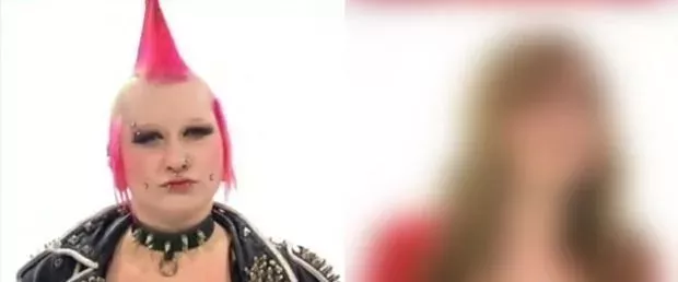Unglaubliche Verwandlung einer Punklady