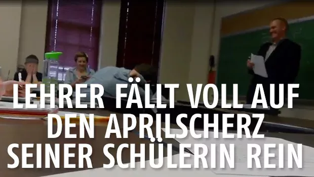 Diese Schülerin spielt ihrem Lehrer einen gelungenen Aprilscherz
