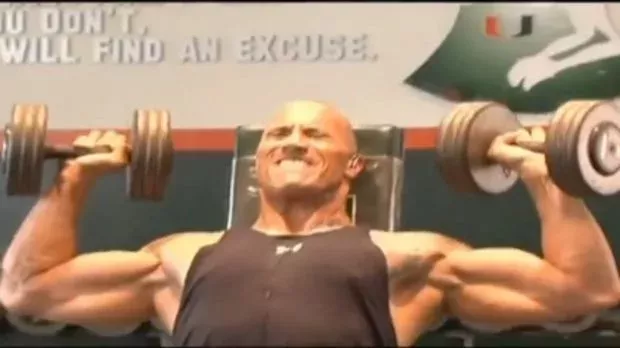 Dwayne Johnson, auch als The Rock bekannt und sein ultra intensives Training