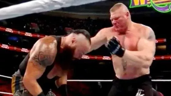 Unerlaubter Faustschlag: Brock Lesnar vergisst, dass er Catcher ist