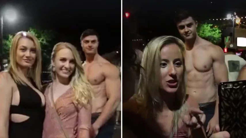 Bodybuilder schmuggeln sich ins Foto