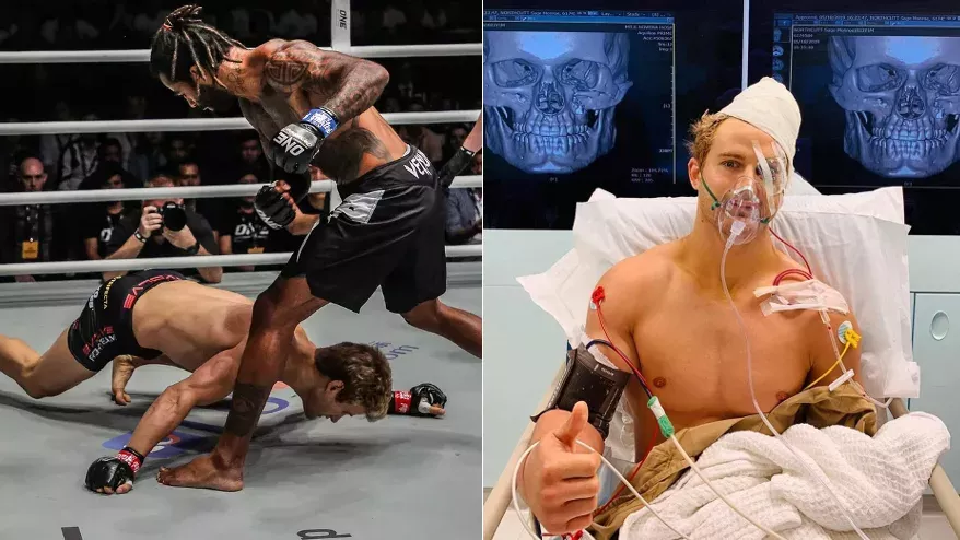 Sage Northcutt nach seiner spektakulären Ko-Niederlage gegen den Brasilianer Cosmo Alexandre