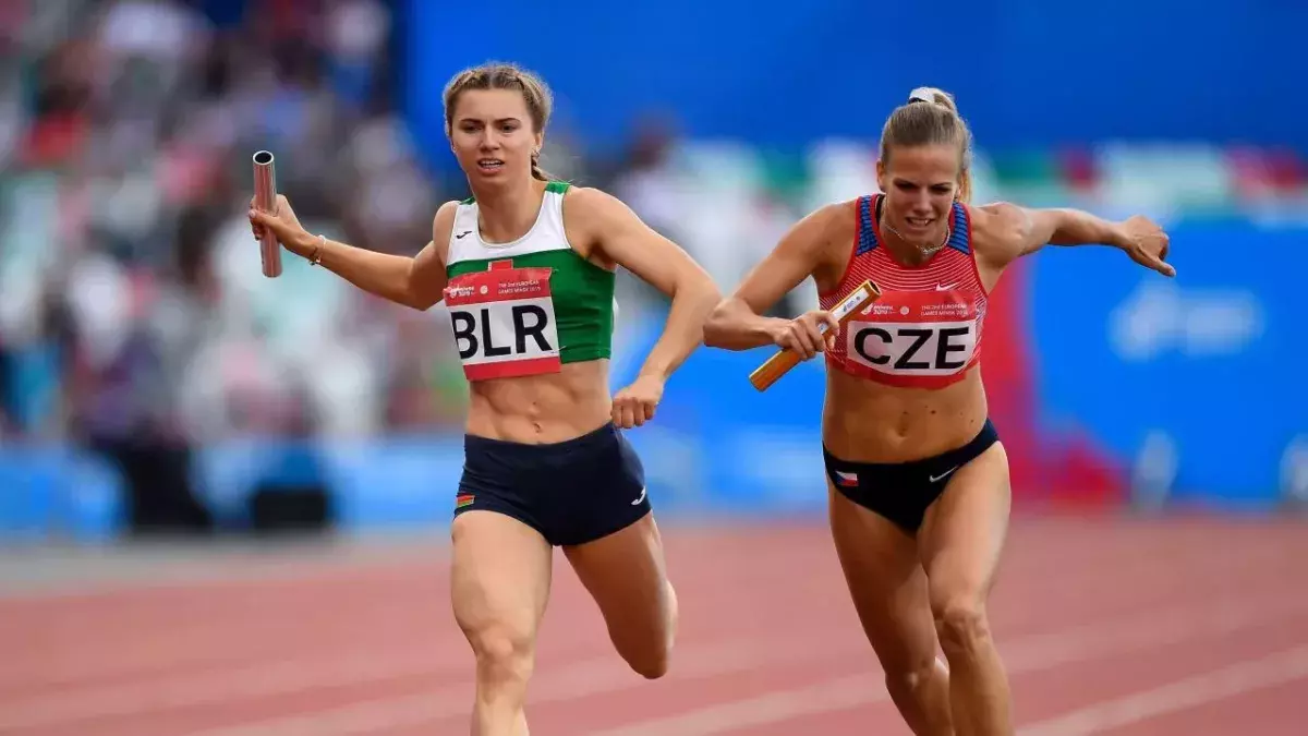 Belarussische Leichtathletin in Sicherheit