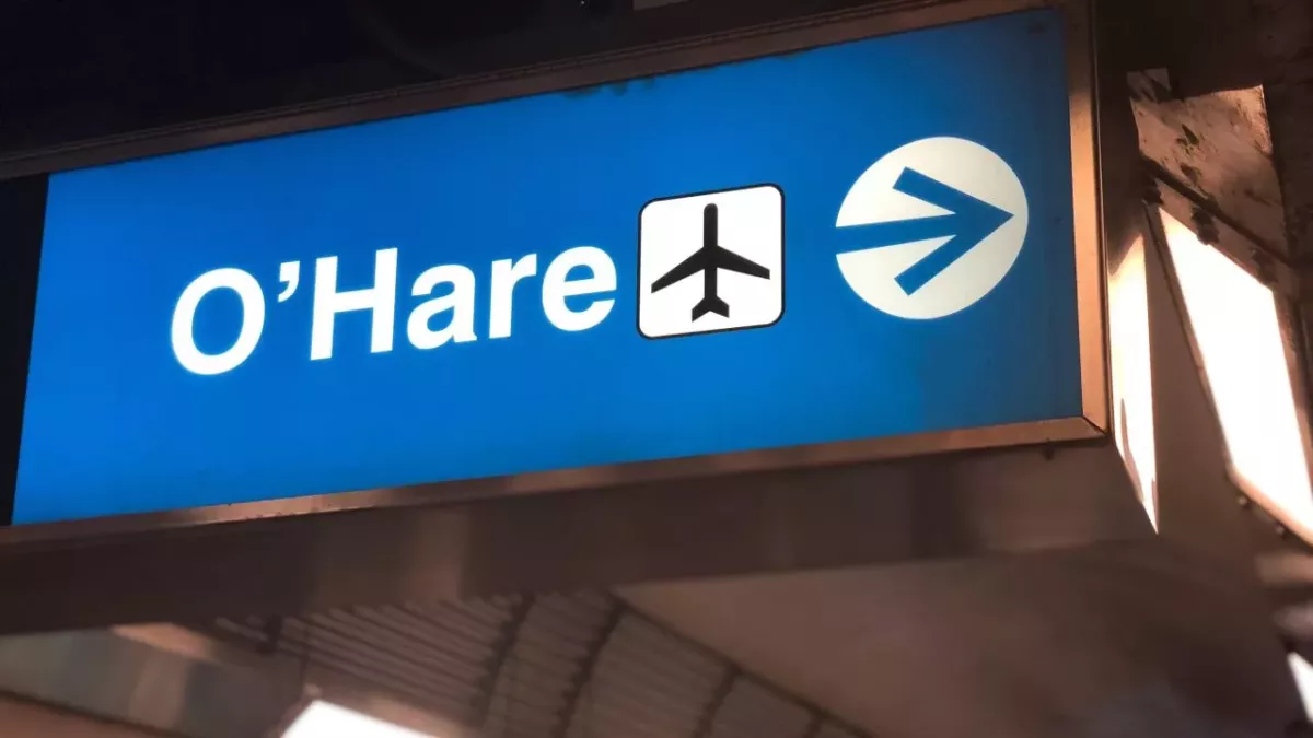 Flughafenschild O'Hare
