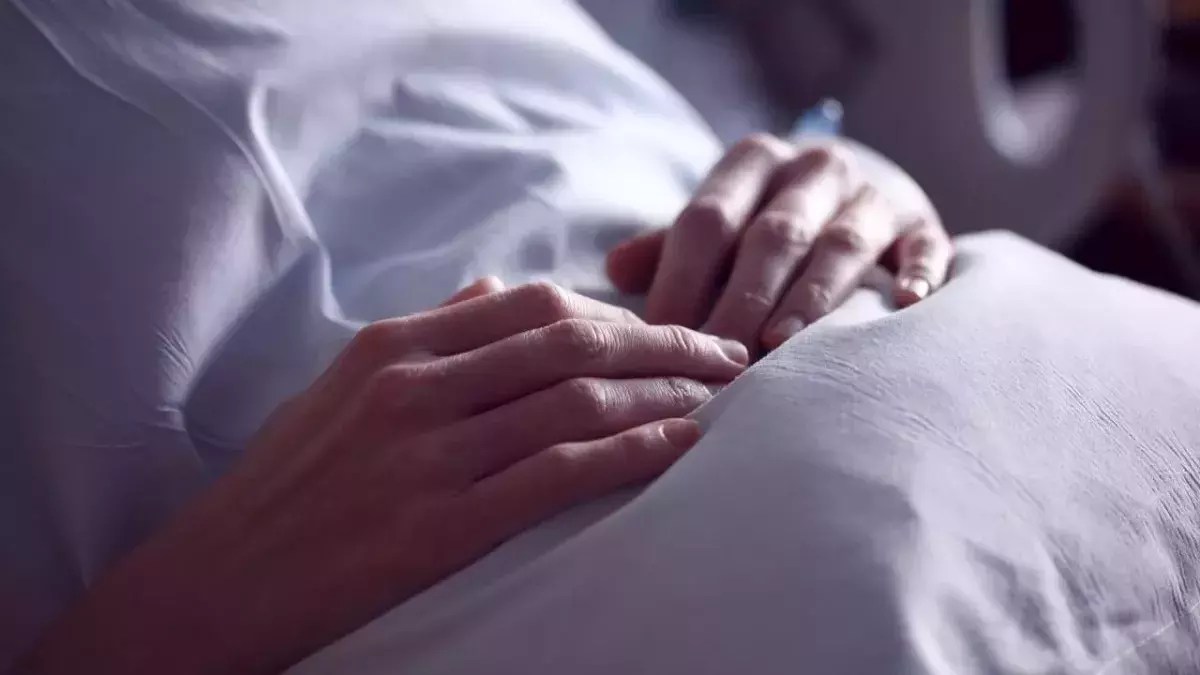 Frau im Krankenhaus