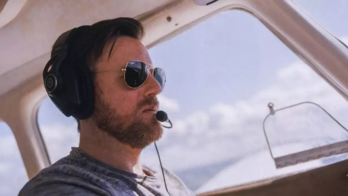 Pilot in Cockpit