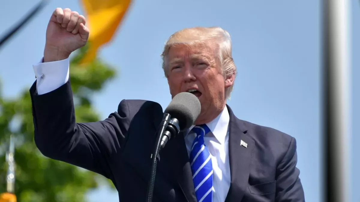 Präsident Donald Trump bei einer Rede