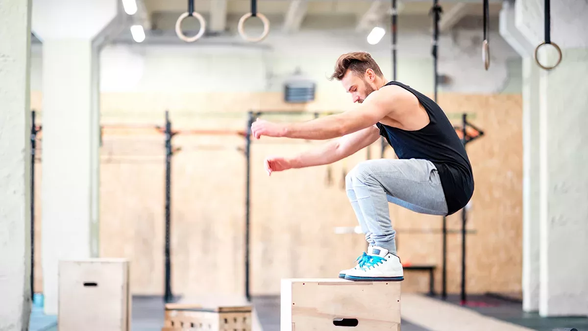 Teil einer Calisthenics-Übung