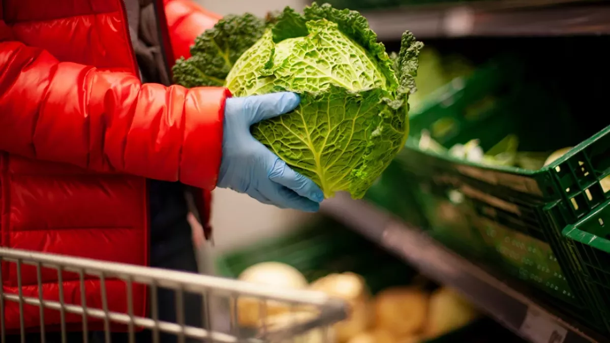 Handschuhe im Supermarkt