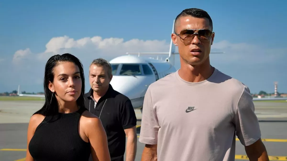 Cristiano Ronaldo mit seiner Ehefrau