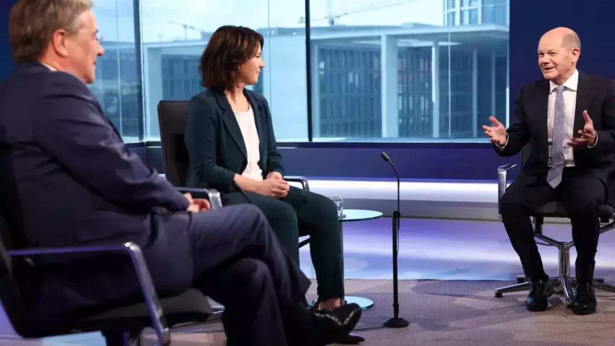 Armin Laschet, Annalena Baerbock und Olaf Scholz