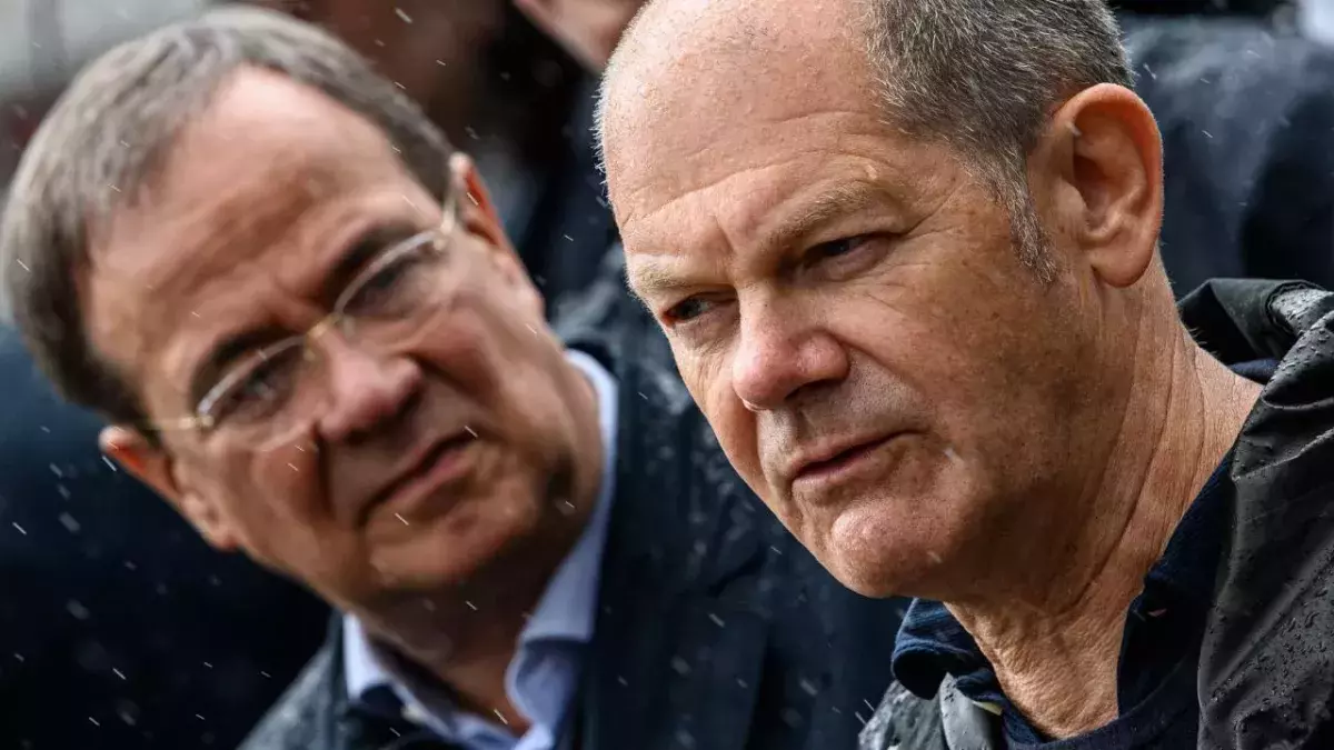 Olaf Laschet und Armin Scholz am 3. August 2021 in Stolberg