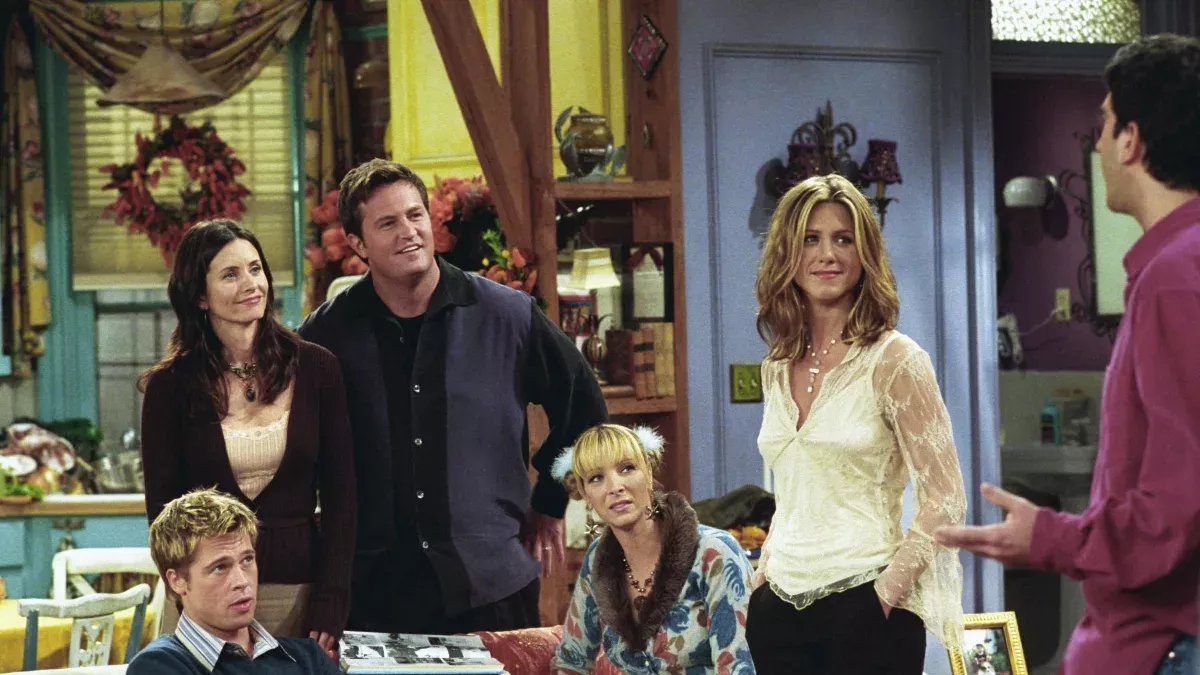 Die Friends-Truppe mit Brad Pitt