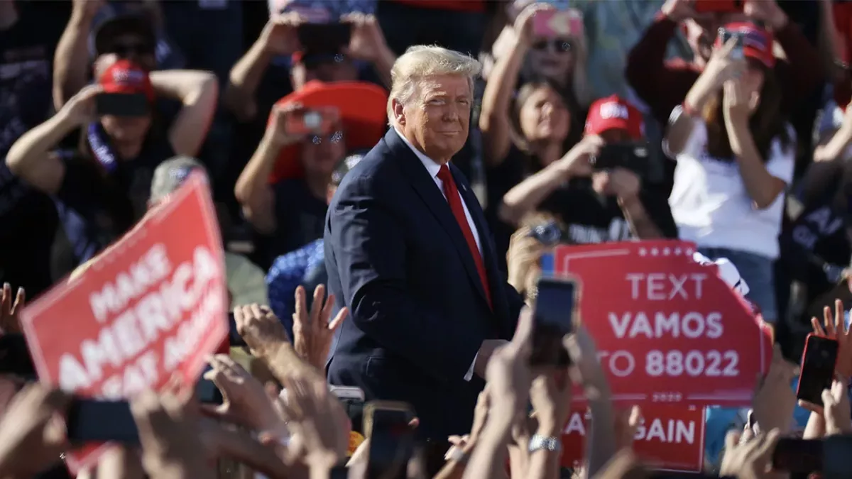 Donald Trump auf einer Wahlkampfveranstaltung