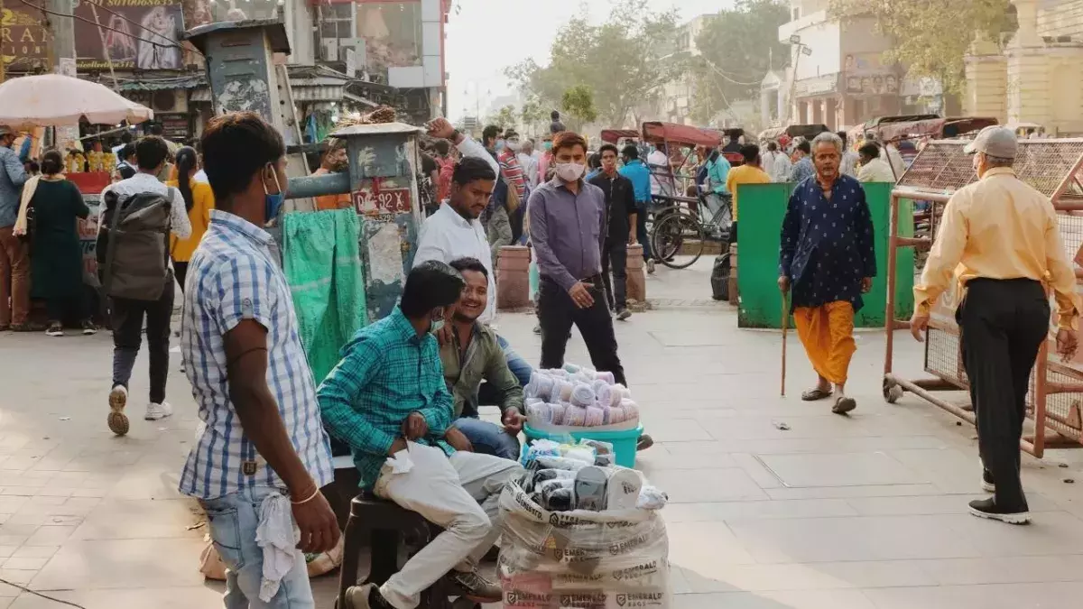 Eine Straße in Indien