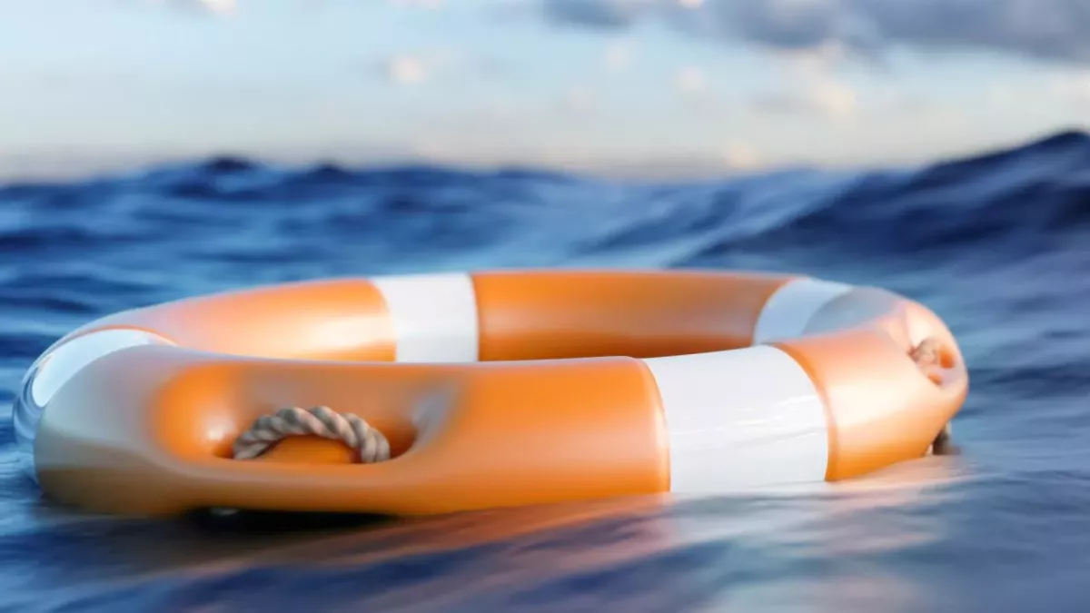 Rettungsring für einen Schiffbrüchigen
