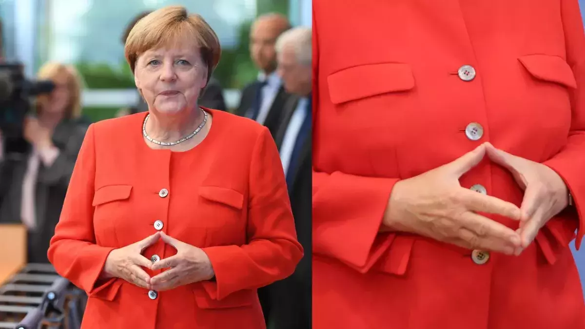 Die berühmte Geste der Kanzlerin