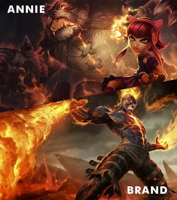Annie und Brand für eine BBQ Botlane