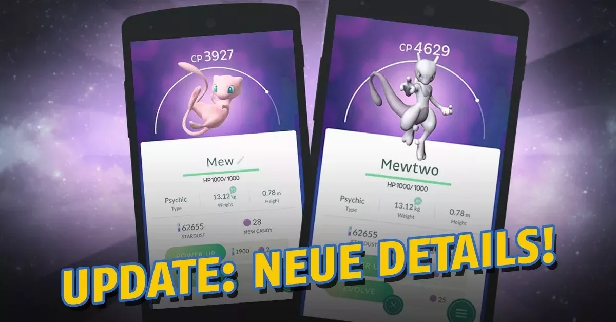 Mew und Mewtu sollen mit dem neuen Update kommen!