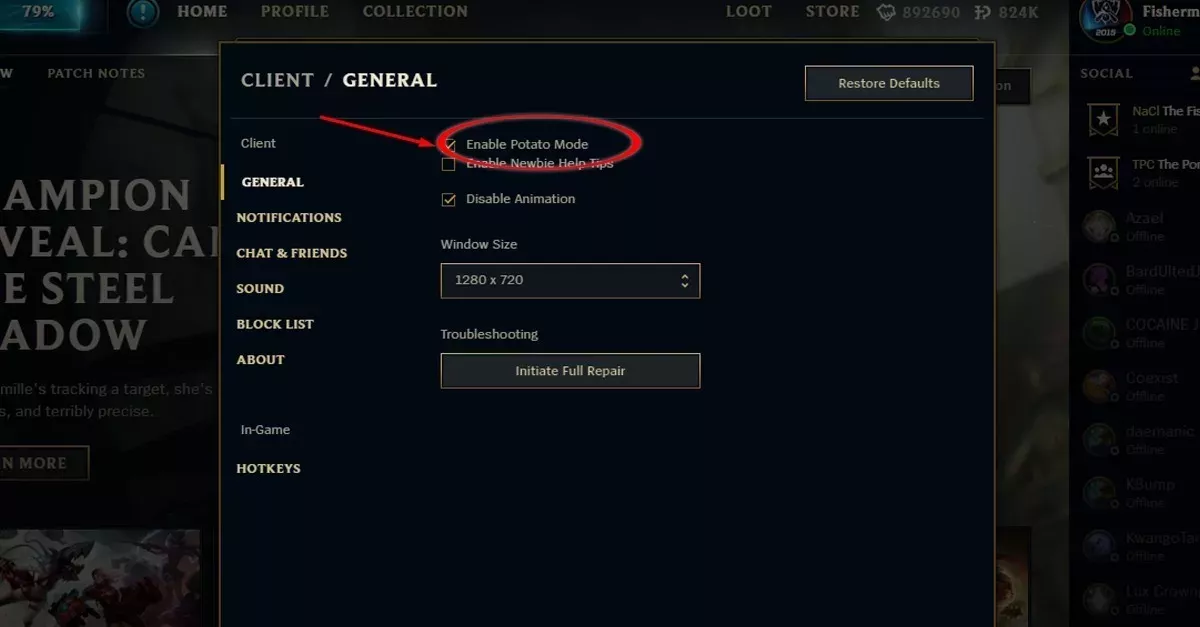League of Legends: Eine Option im neuen Client lässt das Spiel auf alten PCs flüssiger laufen