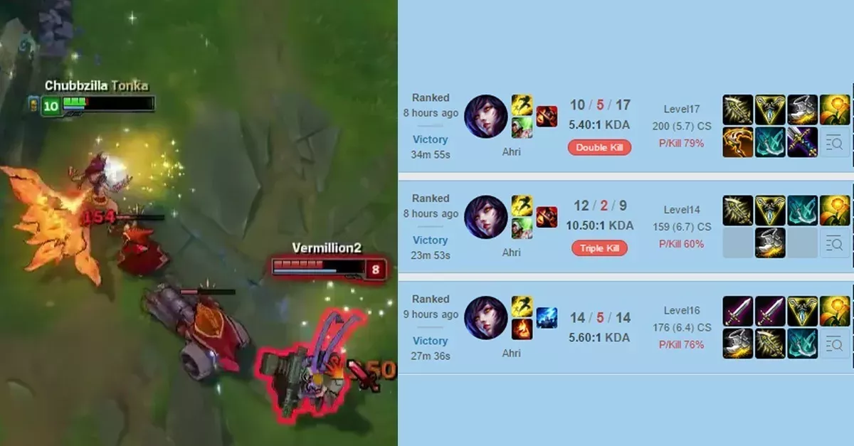 League of Legends: Dieser Diamant-Spieler spammt Ahri als ADC auf der SoloQ