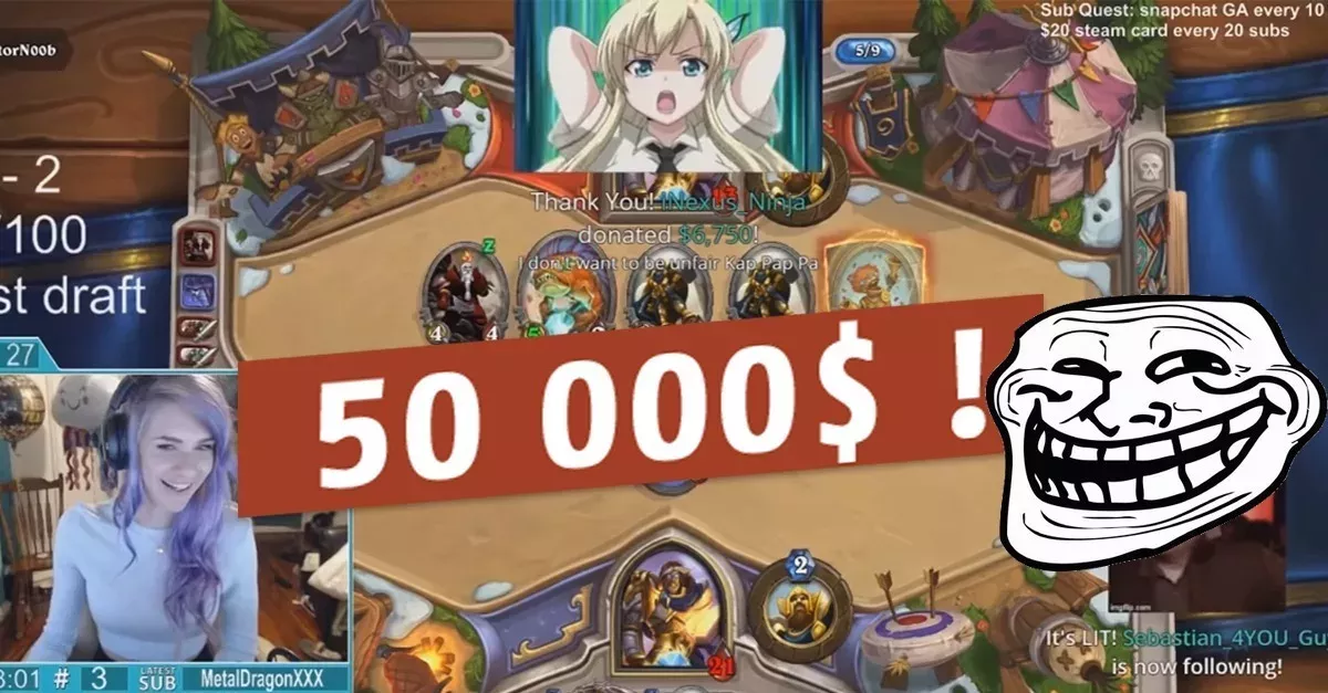 Twitch: Er spendet 50.000 Dollar an Streamer, um sie zu trollen. Doch das Karma schlägt sofort zu!