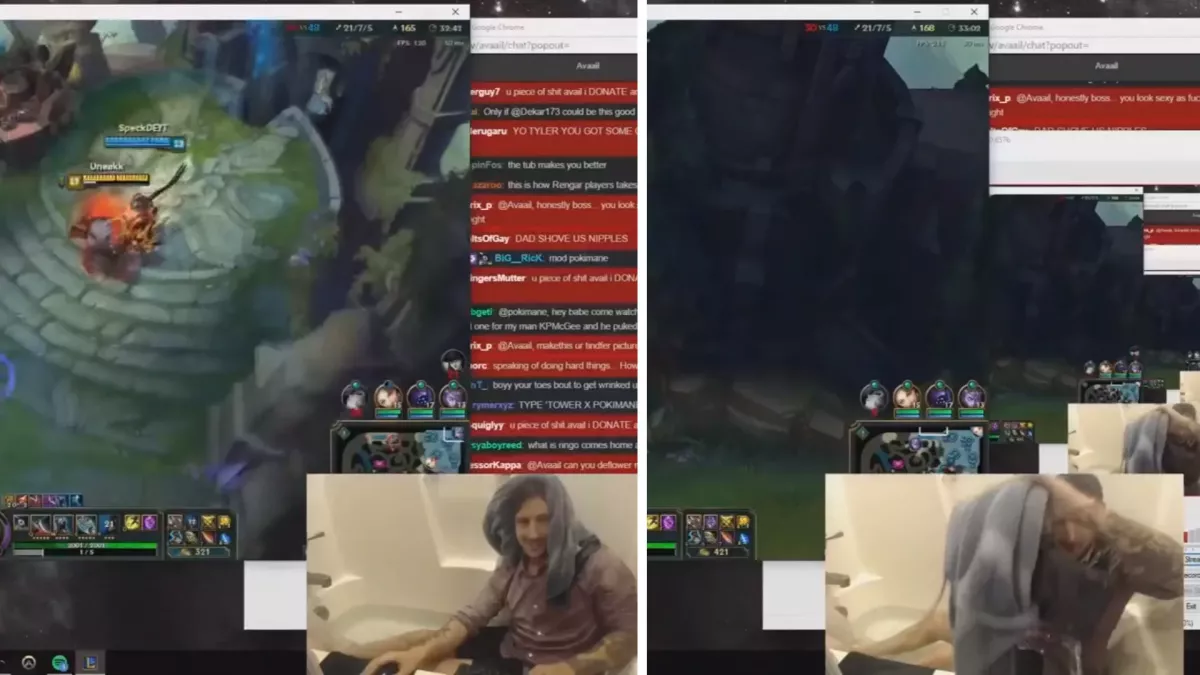 Twitch: Er streamt League of Legends aus der Badewanne