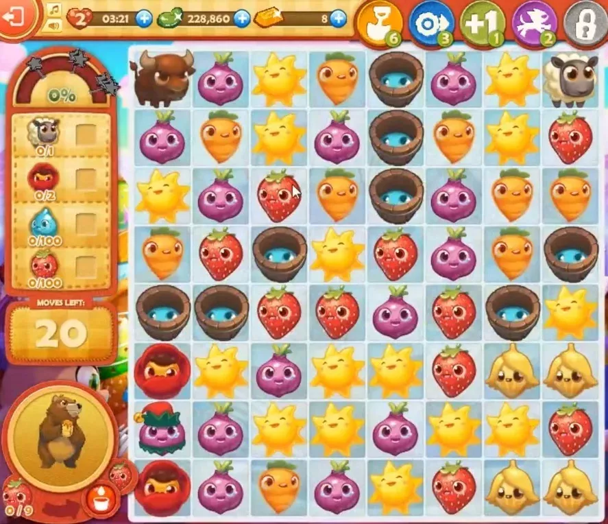 Farm Heroes Saga Level 805: Lösungen, Tipps und Tricks