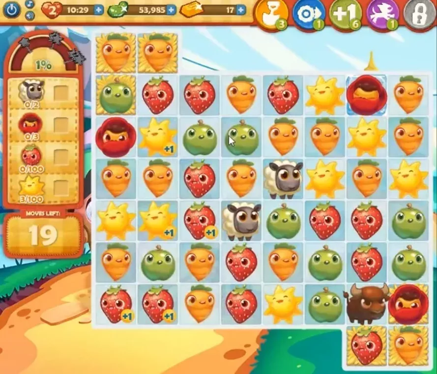 Farm Heroes Saga Level 732: Lösungen, Tipps und Tricks