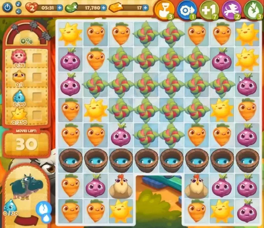 Farm Heroes Saga Level 715: Lösungen, Tipps und Tricks