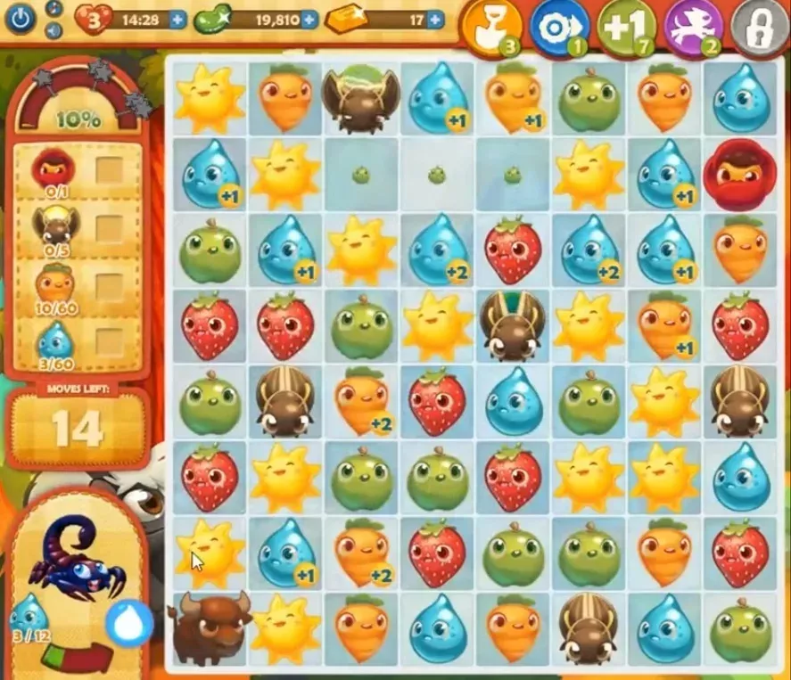 Farm Heroes Saga Level 714: Lösungen, Tipps und Tricks